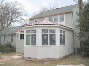 white
              stucco addition