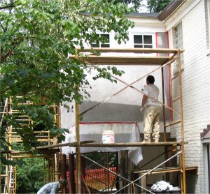 A stucco
              addition in Bethesda, MD