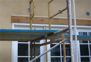 Rough cut cedar trim boards