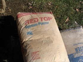 gypsum plaster and sand