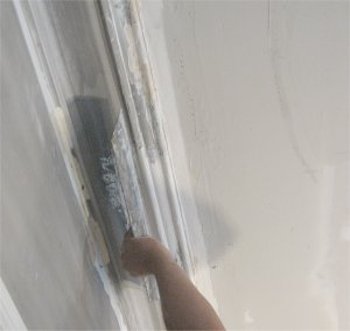 tooled with a long miter rod