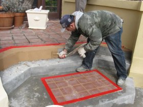 Inlay is filled in first