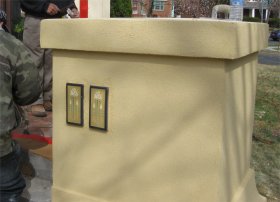 Columns showing inlays and cap
