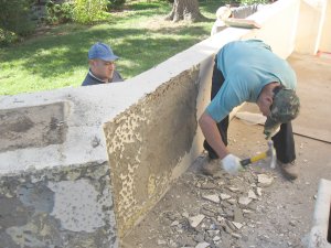 Stucco patio and stair remodel in Washington, DC