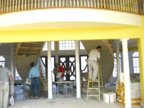 metal lath and plaster.