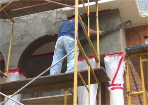 stucco arches
