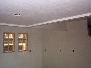 finished plaster kitchen