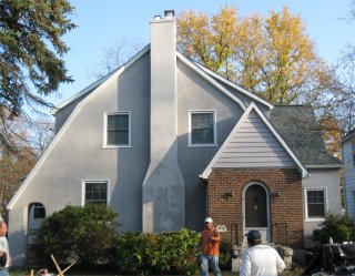 Stucco recoated