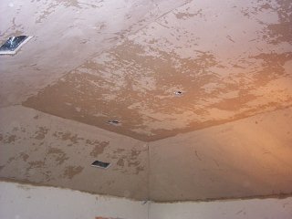 We used a string line to ensure the ceiling is straight