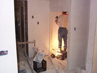 Even the closets are plaster