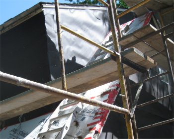 Foam board on roof