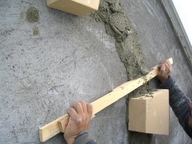 Ring is
              filled with mortar