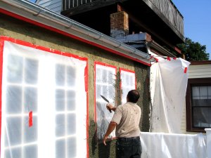 Pebbledash stucco