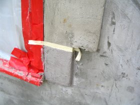 Surrounds are filled with lath and mortar