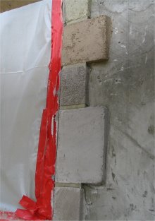 coated over the reddish stones