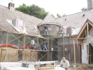 New stucco house in Chevy Chase, MD