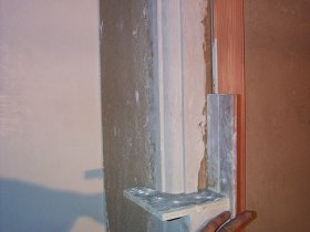 Bullnose is
              formed by filling in with molding plaster