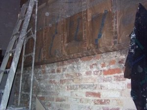 We put metal lath on this wall