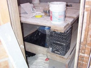 Milk crate scaffold