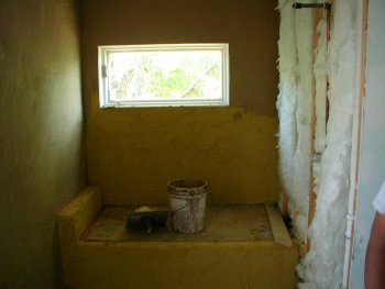 brown colored cement mortar