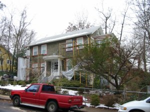 We tore off all the old pebble dash stucco