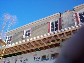 Brown coat on dormer