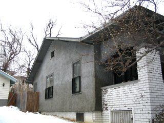 pebble dash house