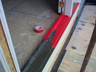 plastic and red tape