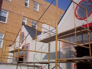 Stucco on balconies