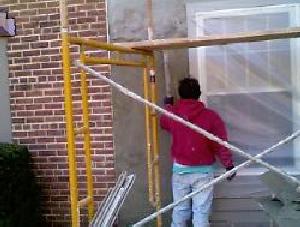 checked for straightness with a rod