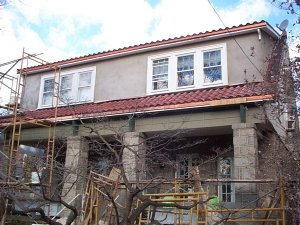 Finished
              stucco dormer