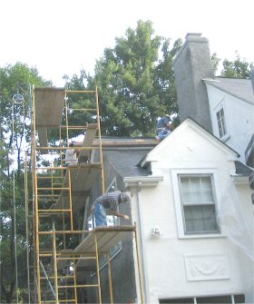 Pebble dash stucco replaced