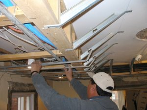 This ceiling has a light troffer