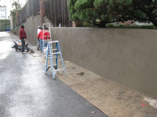 Traditional stucco finish