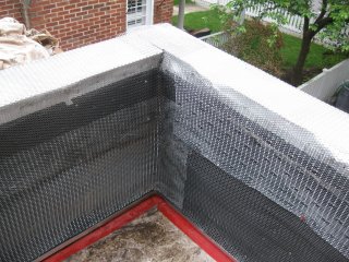 flashing and lath