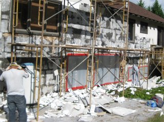 EIFS installation removed