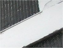 the lip of the flashing