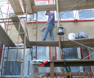 Color stucco finish