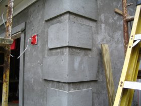 Quoins are
              waiting finish coat