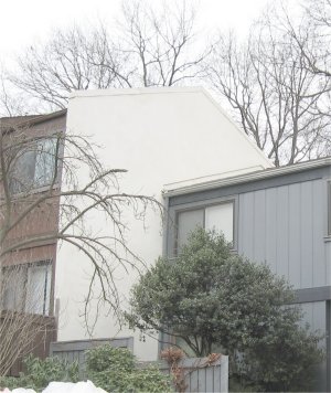Finished
              wall- White portland cement and white sand