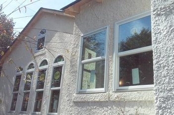 Spanish stucco addition in Alexandria, Virginia.